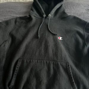 Champion reverse weave black hoodie
